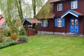 Well in a yard of the rural house. Nida, Lithuania Royalty Free Stock Photo