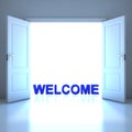 Wellcome word conceptual in the future Royalty Free Stock Photo