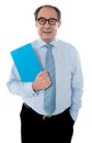 Welldress corporate person holding document Royalty Free Stock Photo