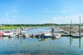 Wellfleet Cape Cod, MA 22 August 2019 Boats and ships, Wellfleet Harbor Area Cape Cod, MA US Royalty Free Stock Photo