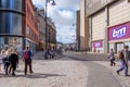 Wellgate in Scotland`s Dundee busy with Shoppers and Visitors Royalty Free Stock Photo