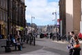 Wellgate in Scotland`s Dundee busy with Shoppers and Visitors Royalty Free Stock Photo