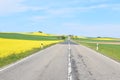 Welling, Germany - 05 09 2021: bad road through perfect spring landscape in the Eifel Royalty Free Stock Photo