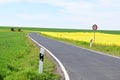 Welling, Germany - 05 09 2021: very narrow road with limit 70 kph Royalty Free Stock Photo