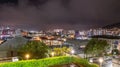 Wellington aerial view at night, New Zealand Royalty Free Stock Photo