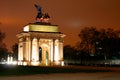 Wellington Arch in London by night Royalty Free Stock Photo