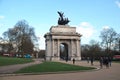 Wellington Arch, also known as Constitution Arch in Hyde Park, London, UK. Royalty Free Stock Photo