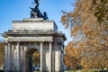 Wellington Arch in hyde park corner in london Royalty Free Stock Photo