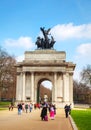 Wellington Arch monument in London, UK Royalty Free Stock Photo