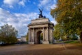 Wellington Arch monument in London, UK Royalty Free Stock Photo