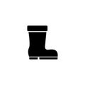Wellington Boot, Rubber Shoe Footwear Flat Vector Icon Royalty Free Stock Photo