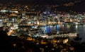 Wellington city at night Royalty Free Stock Photo