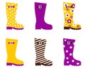 Wellington fashion boots Royalty Free Stock Photo