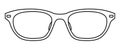 Wellington frame glasses fashion accessory illustration. Sunglass front view for Men, women, unisex silhouette style