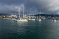 Wellington Harbour with sailing boats