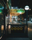 Wellington Hotel neon sign at night, Manhattan, New York Royalty Free Stock Photo