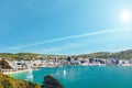 Wellington in New Zealand. View to bay and harbour Royalty Free Stock Photo