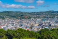 WELLINGTON, NEW ZEALAND, FEBRUARY 9, 2020: Aerial view of downtown Wellington, New Zealand Royalty Free Stock Photo