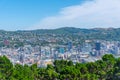 WELLINGTON, NEW ZEALAND, FEBRUARY 9, 2020: Aerial view of downtown Wellington, New Zealand Royalty Free Stock Photo