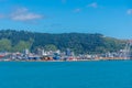 WELLINGTON, NEW ZEALAND, FEBRUARY 9, 2020: Container port in Wellington, New Zealand