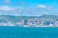 WELLINGTON, NEW ZEALAND, FEBRUARY 8, 2020: Container port in Wellington, New Zealand