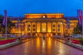 WELLINGTON, NEW ZEALAND, FEBRUARY 8, 2020: Night view of the main train station in Wellington, New Zealand Royalty Free Stock Photo