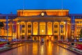 WELLINGTON, NEW ZEALAND, FEBRUARY 8, 2020: Night view of the main train station in Wellington, New Zealand Royalty Free Stock Photo