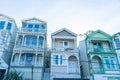 Tinakori Road heritage examples of an Edwardian villa design on row with gables high above street below