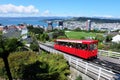 Wellington, New Zealand, November 2018, Panorama of the city with it`s famous cable car