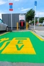 Electric vehicle charging station in Wellington Royalty Free Stock Photo