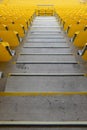 Wellington New Zealand 13th April 2019. Yellow seating at Westpac stadium