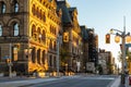 Wellington street evening view in downtown of Ottawa, Canada