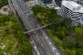 Wellington Urban Motorway, SH1. New Zealand Aerial View. Royalty Free Stock Photo