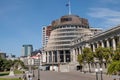 Wellington's Beehive and Parliamentary buildings Royalty Free Stock Photo