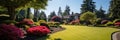 Wellkept Cemetery With Wellmanicured Lawns And Flowers