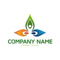 wellnes spa logo design Royalty Free Stock Photo
