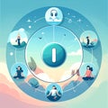 Wellness App for Guided Meditation and Mindfulness Royalty Free Stock Photo