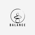 Wellness balance stone logo vector illustration design. zen template symbol