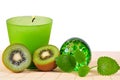 Wellness candle green fruit