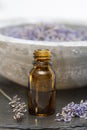 Wellness care products lavender oil in a bottle