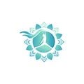 Wellness center logo design concept. Spa and massage symbol template Royalty Free Stock Photo