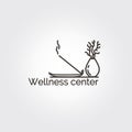 Wellness center - logo template Royalty Free Stock Photo