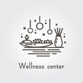 Wellness center - logo template Royalty Free Stock Photo
