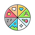 wellness coaching mental health color icon vector illustration