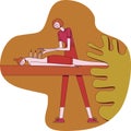 Wellness cupping vacuum back massage. SPA