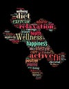 Wellness exercise, word cloud concept 4