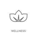 Wellness linear icon. Modern outline Wellness logo concept on wh