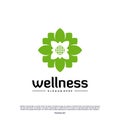 Wellness Logo Design Concept. Nature Leaf Logo Design Template Vector. Icon Symbol Royalty Free Stock Photo