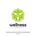 Wellness Logo Design Concept. Nature Leaf Logo Design Template Vector. Icon Symbol Royalty Free Stock Photo