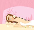 Wellness - massage. Vector illustration.